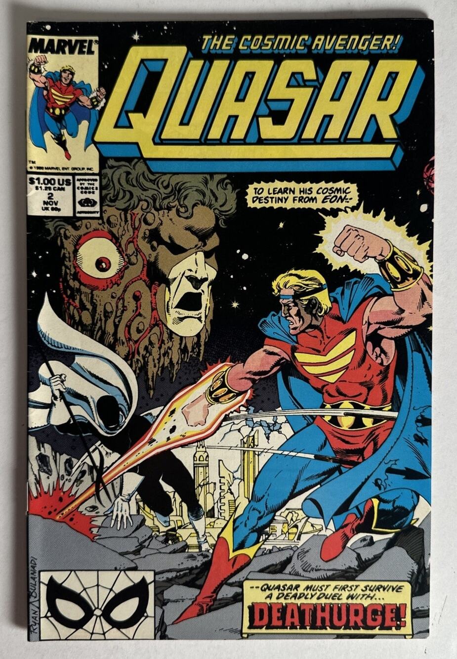 QUASAR #2 8.0 MARVEL COMIC BOOK CM33-227